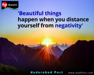 Read more about the article ‘Beautiful things happen when you distance yourself from negativity.’