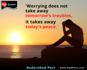 Read more about the article ‘Worrying does not take away tomorrow’s troubles, it takes away today’s peace.’