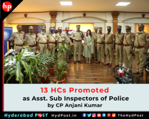 Read more about the article 13 HCs Promoted as Asst. Sub Inspectors of Police by CP Anjani Kumar