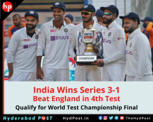 Read more about the article India Qualify for World Test Championship Final, Beat England in 4th Test, Win Series 3-1