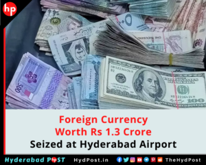 Read more about the article Foreign Currency Worth Rs 1.3 Crore Seized at Hyderabad Airport