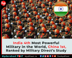 Read more about the article India 4th Most Powerful Military in the World, China 1st, Ranked by Military Direct’s Study