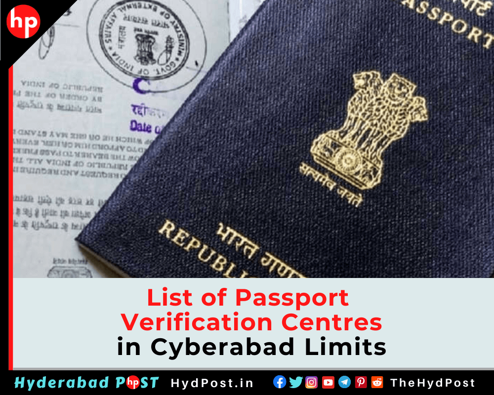 Passport Verification Centres in Cyberabad Limits – Hyderabad Post