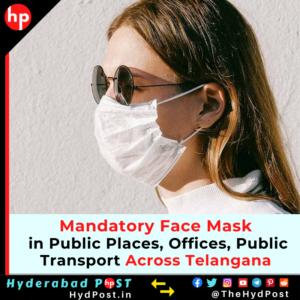 Read more about the article Mandatory Face Mask in Public Places, Work Spaces and Public Transport across Telangana