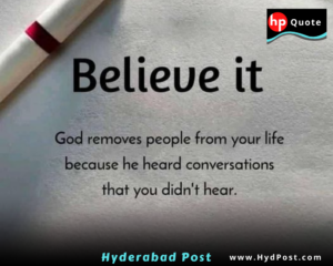 Read more about the article Believe it! God removes people from your life because he heard conversation that you didn’t hear.