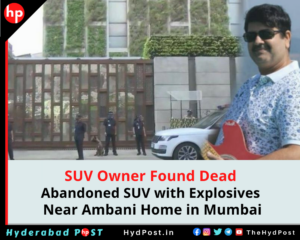 Read more about the article SUV Owner Found Dead, SUV with Explosives Near Mukesh Ambani Home in Mumbai