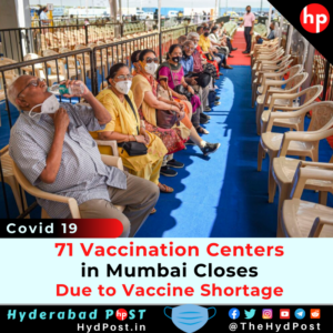 Read more about the article 71 Vaccination Centres in Mumbai Closes Due to Vaccine Shortage