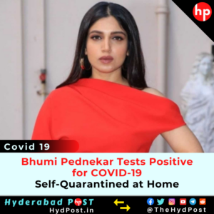 Read more about the article Bhumi Pednekar Tests Covid19 Positive for COVID-19, Self-Quarantined at Home