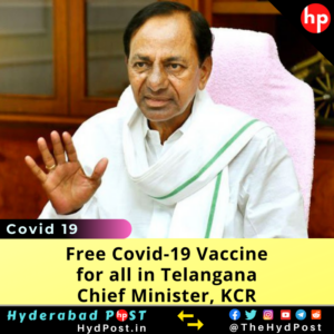 Read more about the article Free Covid-19 Vaccine for all in Telangana: CM, KCR
