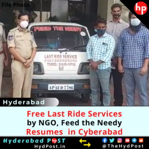 Read more about the article Free Last Ride Services by NGO, Feed the Needy Resumes in Cyberabad