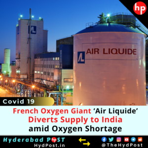 Read more about the article French Oxygen Giant ‘Air Liquide’ Diverts Supply to India amid Oxygen Shortage