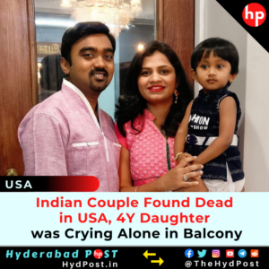 Read more about the article Indian Couple Found Dead in USA, 4Y Daughter was Crying Alone in Balcony