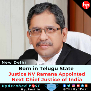 Read more about the article Born in Telugu State, Justice N V Ramana Appointed Next Chief Justice of India