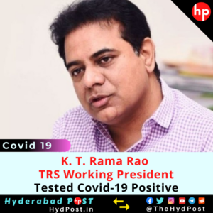 Read more about the article K. T. Rama Rao, TRS Working President Tested Covid-19 Positive, Isolated at Home