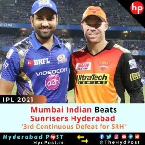 Read more about the article Mumbai Indian Beats Sunrisers Hyderabad, ‘3rd Continuous Defeat for SRH’