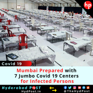 Read more about the article Mumbai Prepared with 7 Jumbo Centers for Covid 19 Infected Persons