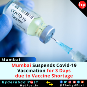 Read more about the article COVID19: Mumbai Suspends Vaccination for 3 Days due to Vaccine Shortage