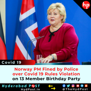 Read more about the article Norway Prime Minister Fined by Police over Covid 19 Rules Violation on 13 Member Birthday Party