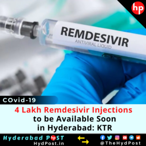 Read more about the article 4 Lakh Remdesivir Injections to be Available Soon in Hyderabad: KTR