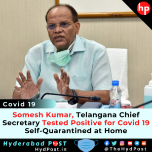 Read more about the article Somesh Kumar, Telangana Chief Secretary Tests Positive for Covid 19