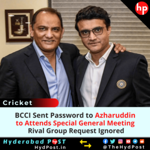 Read more about the article BCCI Sent Password to Azharuddin to Attends Special General Meeting, Rival Group Request Ignored