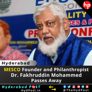 Read more about the article MESCO Founder and Philanthropist, Dr. Fakhruddin Mohammed Passes Away