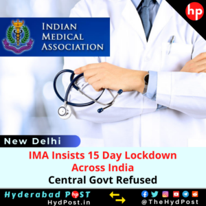 Read more about the article IMA Insists 15 Day Lockdown Across India, Central Govt Refused