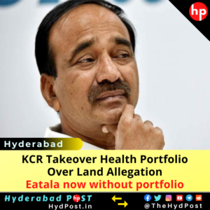 Read more about the article Hyderabad: KCR Takeover Health Portfolio Over Land Allegation Eatala Rajender now without portfolio