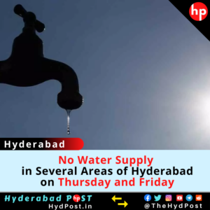 Read more about the article No Water Supply in Several Areas of Hyderabad on Thursday and Friday