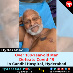 Read more about the article Over 100-Year-old Man Defeats Covid-19 in Gandhi Hospital, Hyderabad