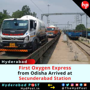 Read more about the article Hyderabad: First Oxygen Express from Odisha Arrived at Secundrabad Station