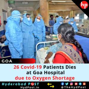 Read more about the article 26 Covid-19 Patients Dies at Goa Hospital due to Oxygen Shortage