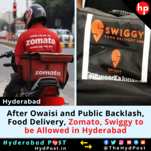 Read more about the article After Owaisi and Public Backlash, Food Delivery, Zomato, Swiggy to be Allowed in Hyderabad