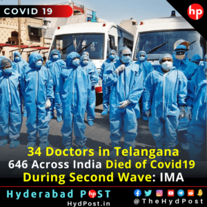 Read more about the article 34 Doctors in Telangana, 646 Across India Died of Covid-19 During Second Wave: IMA
