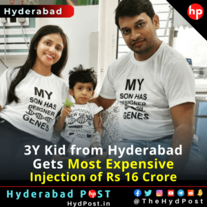 Read more about the article 3Y Ayaansh from Hyderabad Gets Most Expensive Injection of Rs 16 Crore