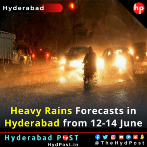 Read more about the article Heavy Rains Forecasts in Hyderabad from 12-14 June