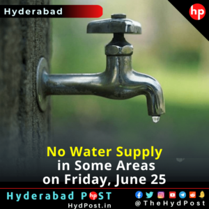 Read more about the article No Water Supply in Some Areas on Friday, June 25