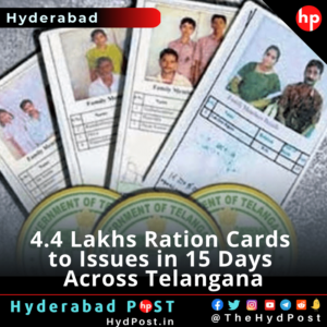 Read more about the article 4.4 Lakhs Ration Cards to Issues in 15 Days Across Telangana
