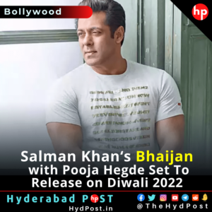 Read more about the article Salman Khan‘s Bhaijan with Pooja Hegde Set to Release on Diwali 2022