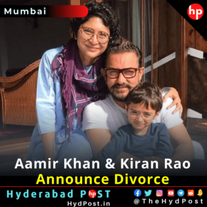 Read more about the article Aamir Khan, & Kiran Rao Announce Divorce, after 15 Years of Marriage