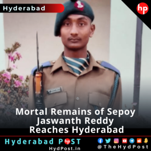 Read more about the article Mortal Remains of Army Sepoy Jaswanth Reddy Reaches Hyderabad