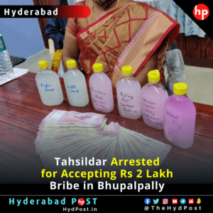 Read more about the article Tahsildar Arrested for Accepting Rs 2 Lakh Bribe in Bhupalpally
