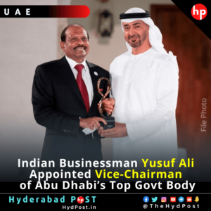Read more about the article Indian Businessman Yuosuf Ali Appointed Vice-Chairman Of Abu Dhabi’s Top Govt Body