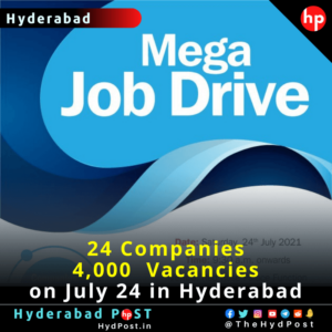 Read more about the article Mega Job Drive, 24 Companies, 4,000 Vacancies on July 24 in Hyderabad