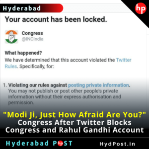 Read more about the article “Modi Ji, Just How Afraid Are You?” Says Congress After Twitter Blocks Congress and Rahul Gandhi Account