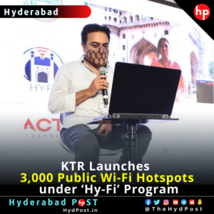 Read more about the article KTR Launches 3,000 Public Wi-Fi Hotspots under ‘Hy-Fi’ Program