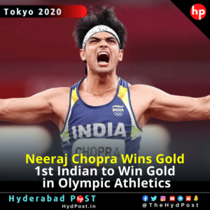 Read more about the article Neeraj Chopra Wins Gold, 1st Indian to Win Gold in Olympics Athletics