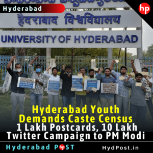 Read more about the article Hyderabad Youth Demands Caste Census – 1 Lakh Postcards, 10 Lakh Twitter Campaign to PM Modi