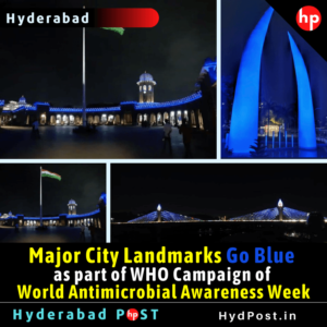 Read more about the article Major City Landmarks Go Blue as part of WHO Campaign of World Antimicrobial Awareness Week