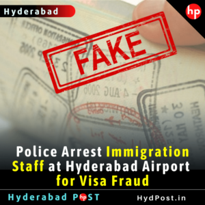 Read more about the article Police Arrest Immigration Staff at Hyderabad Airport for Visa Fraud